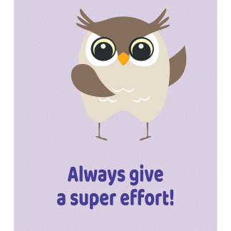 Owl-Poster-Always-give-a-super-effort
