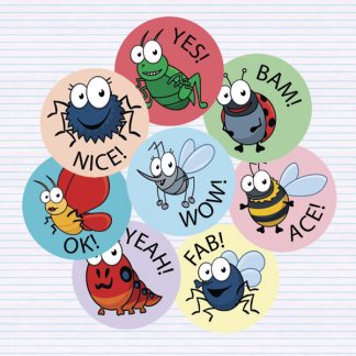 20mm insect themed stickers