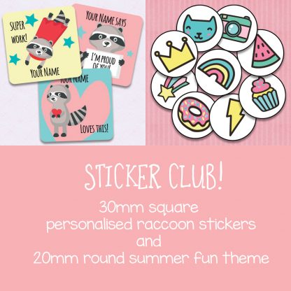 sticker club February and March 2020