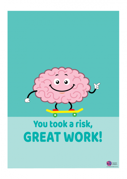 Growth Mindset Poster - You Took a Risk Great Work