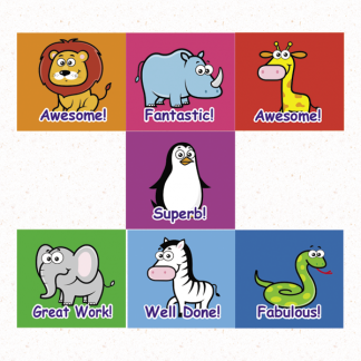 zoo themed virtual classroom stickers