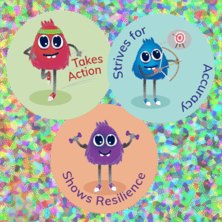 monster growth mindset stickers