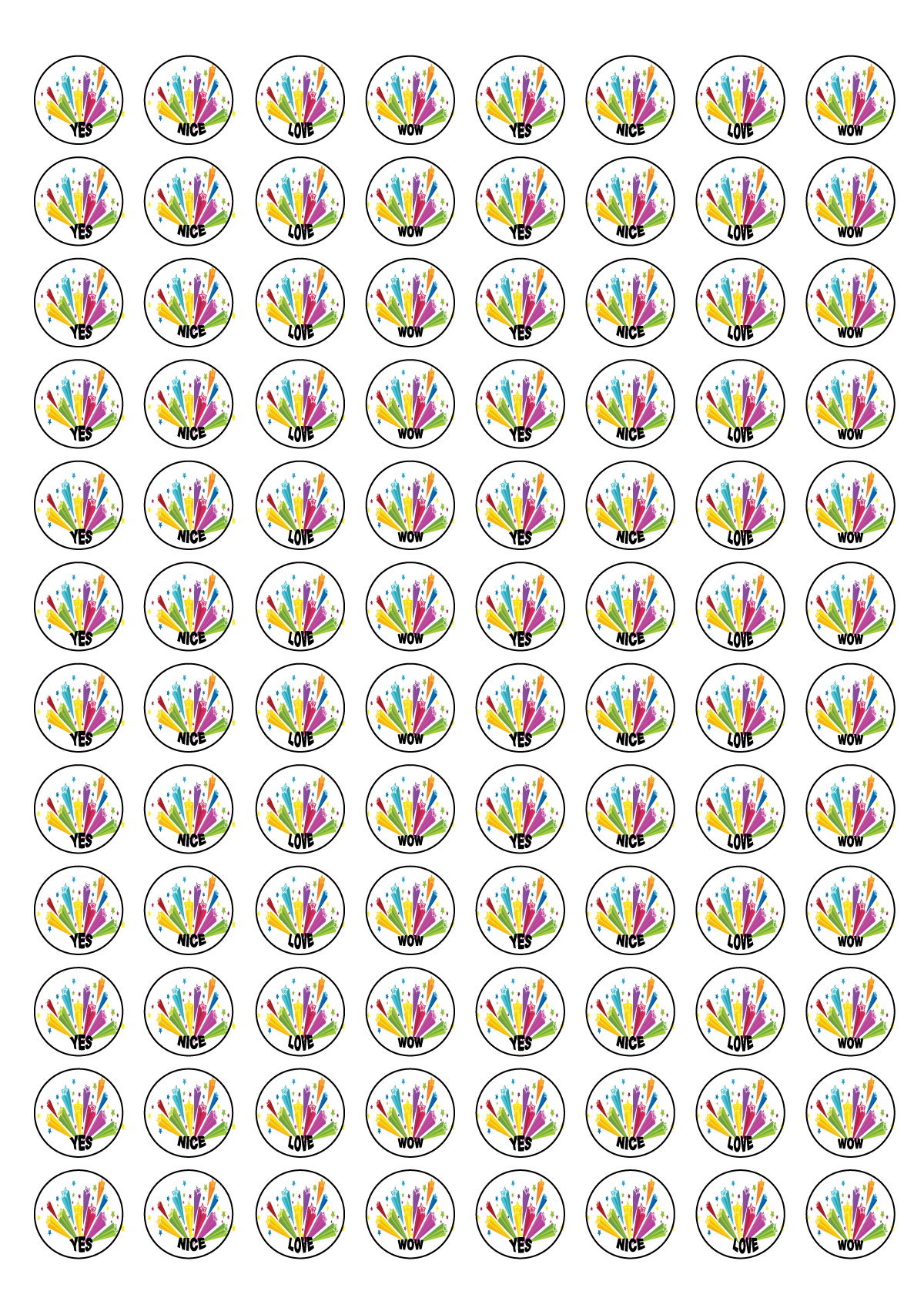20mm Mini reward stickers shooting stars - Image 2